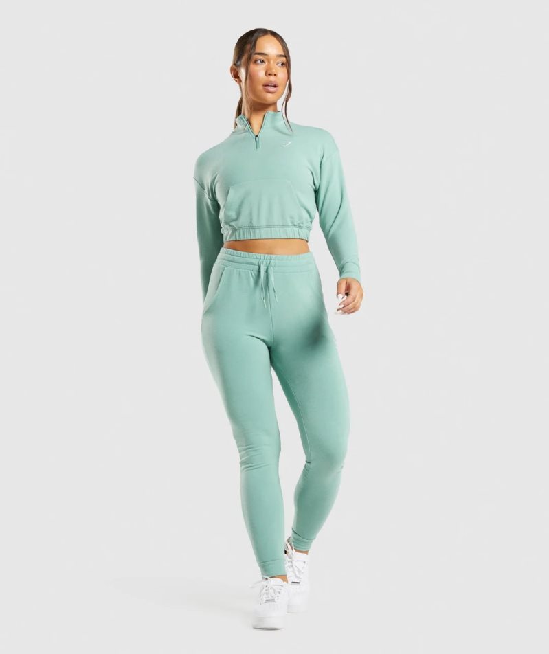 Women's Gymshark Training Pippa Sweatshirts Turquoise | NZ 1WFJMH